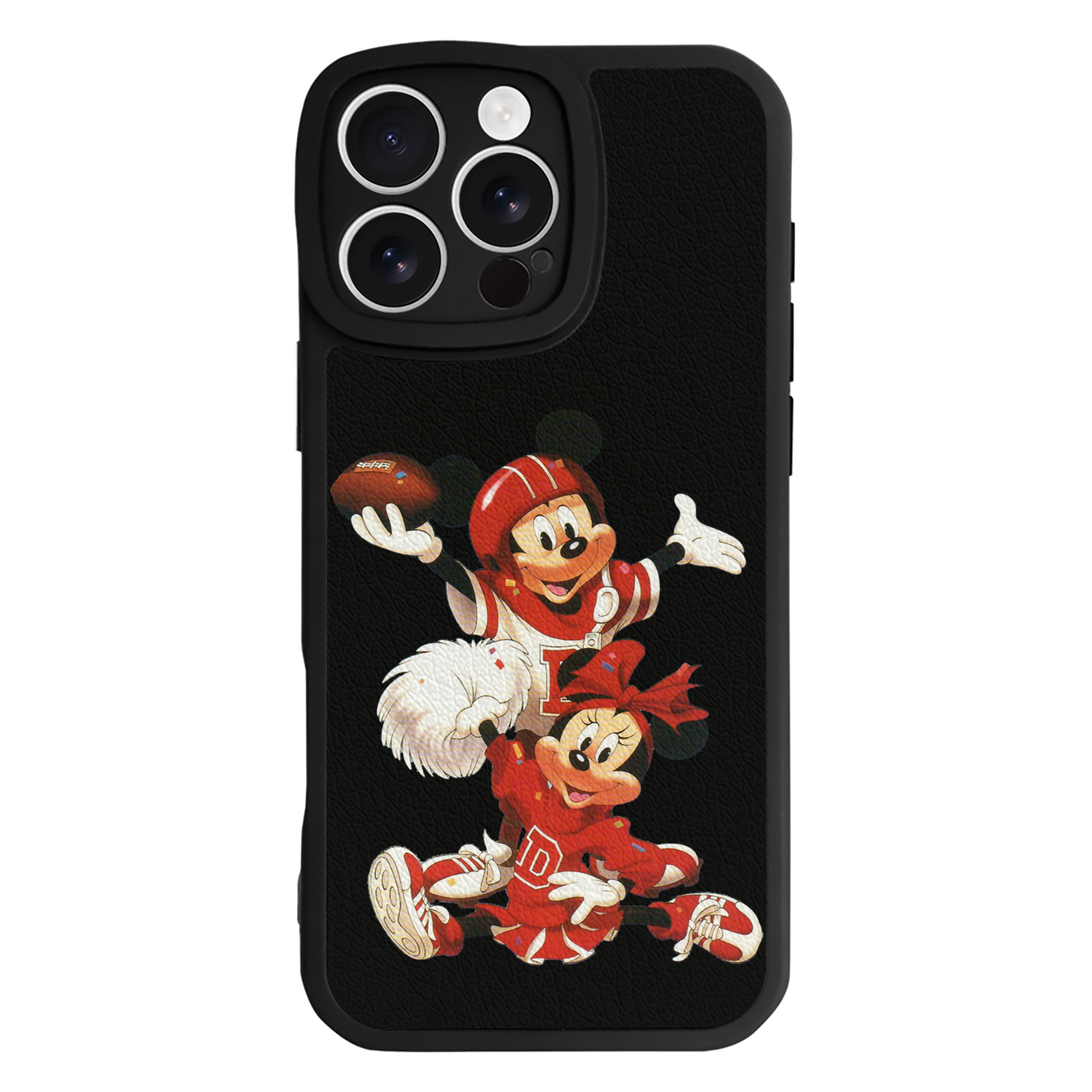 （画像用） ミッキーマウス Mickey Mouse 【iPhone 16シリーズ対応】シリコンスマホケース（レザー調） 材質：シリコン
